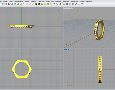 channel setting ring 3d model