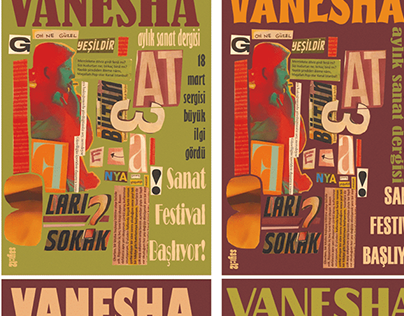 Vanesha Retro Magazine Cover Concept