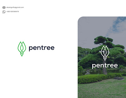 PencilTree | Tree Logo | Pen Logo | PenTree Logo Design