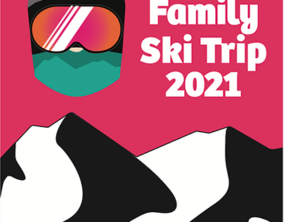Ski Trip sticker and poster