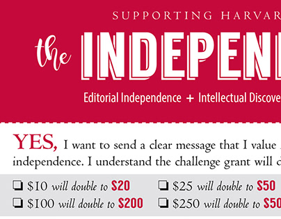 (RFP) Harvard Magazine THE INDEPENDENCE PROJECT