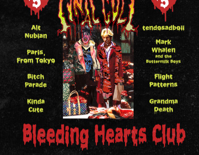 Bleeding Hearts Club Event Poster