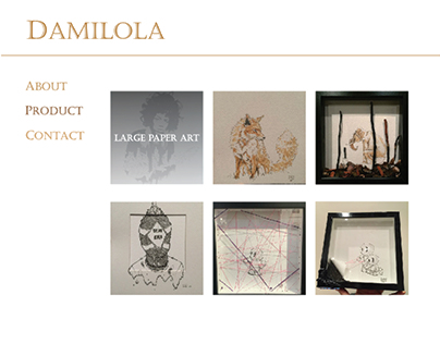 Web design for Damilola artist
