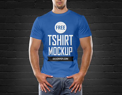 Free Men T Shirt Mockup PSD