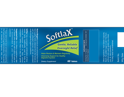 Softlax - Hebal Laxative Supplement Label