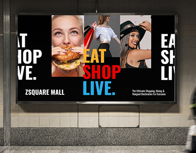Mall Food & Shopping Billboard Design