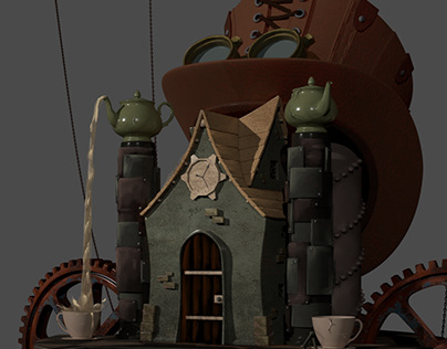 Mad Hatter's House 3D Modeling