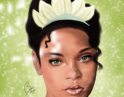 Rihanna as Princess Tiana 👑 - Illustration 2021