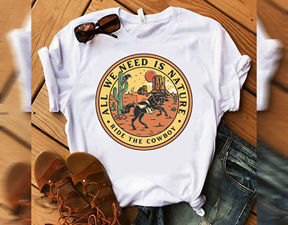 Cowboy T shirt Design