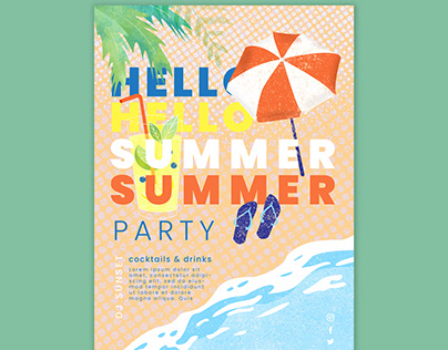 Hello summer (digital illustration)