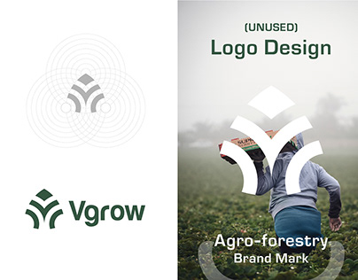 Agroforestry Nature Farming Logo V Letter Mark