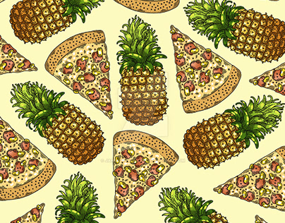 Ham and Pineapple Pizza Pattern