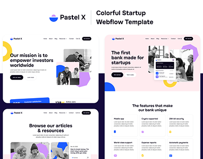 Pastel X - Startup Webflow Template
