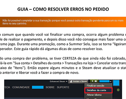 [2015] Guia - Como resolver erros no pedido (Steam)