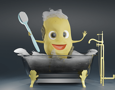 Potato Cartoon Character