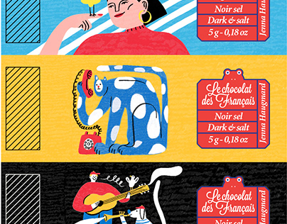 Le Chocolat des Français - packaging illustration
