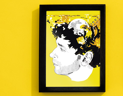 Amor amarillo - Ilustración Gustavo Cerati