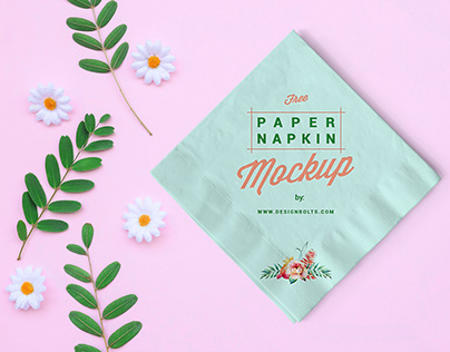 Free Table Paper Napkin Mockup PSD