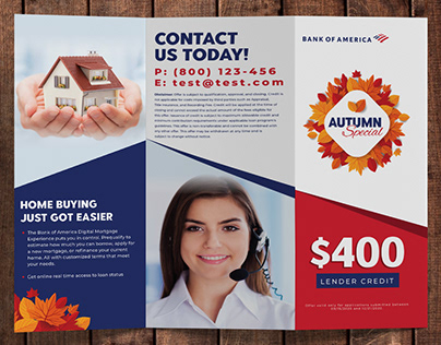 Bank of America trifold