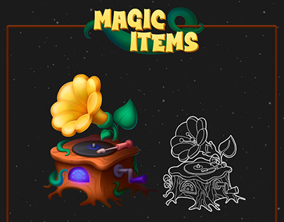 Magic items. game props