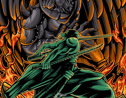 Roronoa Zoro Vs King “The Wild Fire” - ONE PIECE