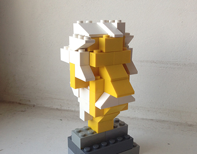 Albert Einstein made of lego