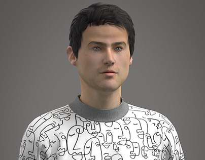 Face line design (Sweat Shirt)