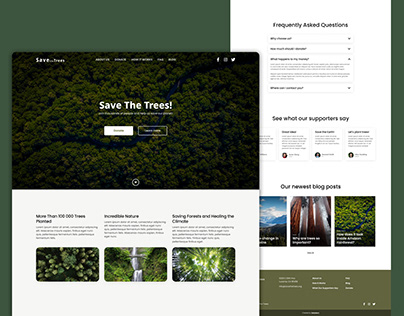 Save the Trees - Web Design