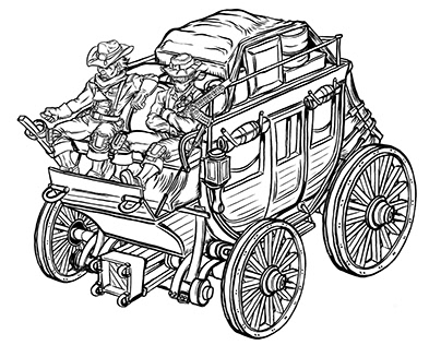 Stagecoach Cowboy comic