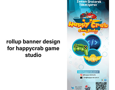 Rollup Banner design for Happycrab Game Studio