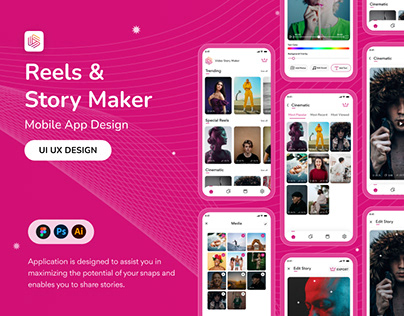 Project thumbnail - Story Maker - Reels | App UI/UX Design Concept
