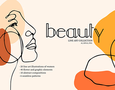Beauty. Line Art Collection