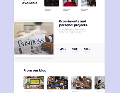 Small Business Website Home Page Design