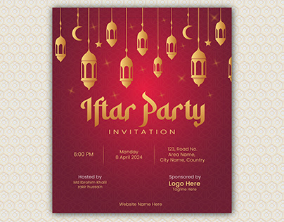 Iftar party poster design