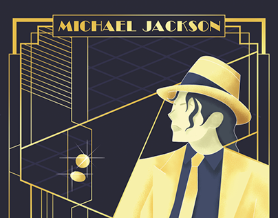 Affiche Micheal Jackson Art Deco