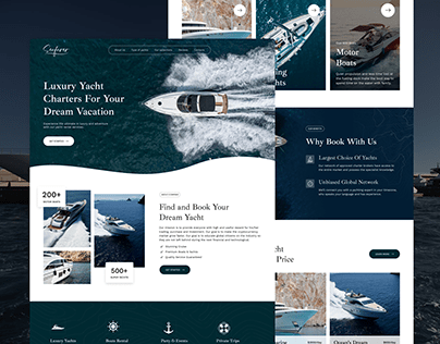 Luxury Yacht Charter website | Landing page
