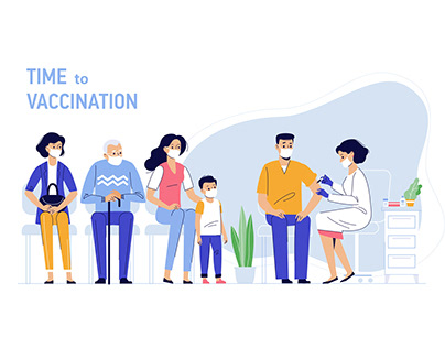 Vaccination. Vector illustrations
