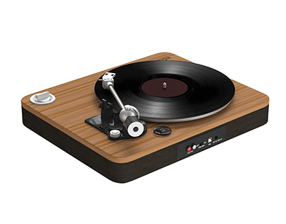 Record Player : 3D Rendered