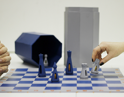 recycled chess set concept