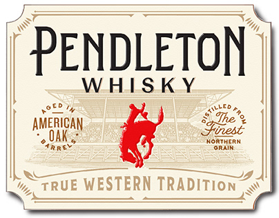 Pendleton Whisky Label rendered by Steven Noble