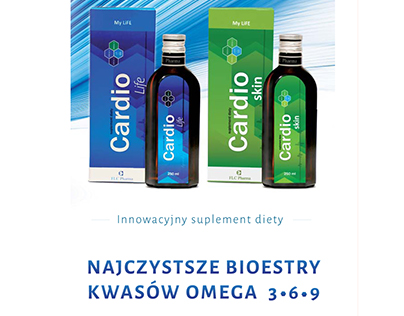 Dietary supplement logo and packaging design.