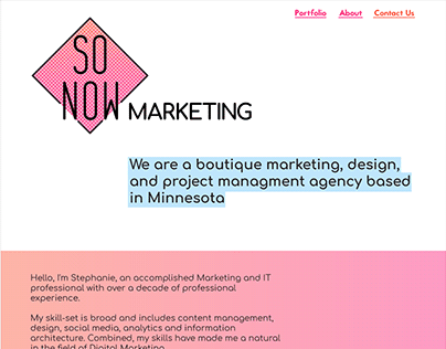 SO NOW Marketing Logo & Web Design