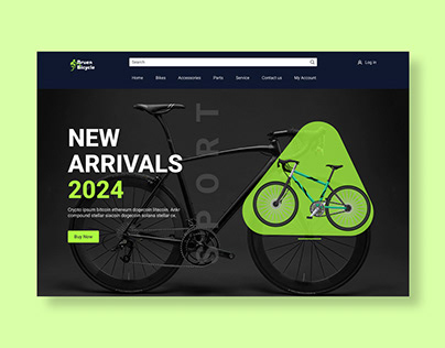 Bicycle website design for inspiration