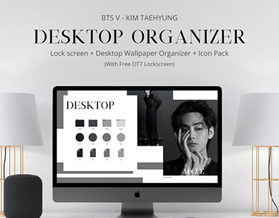 BTS V - Kim Taehyung Desktop Organizer Set