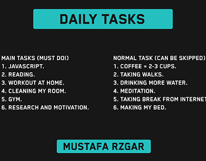 Daily Tasks