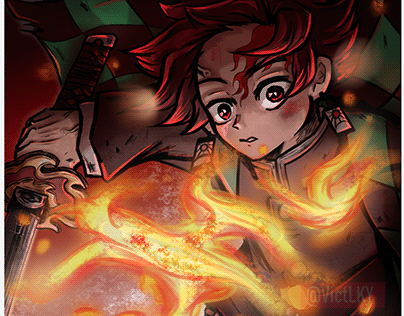 Demon slayer tanjirou/nezuko/movimento adesivo anime desenhos