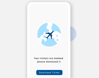 Flight Ticket Booked Successful Lottie Animation