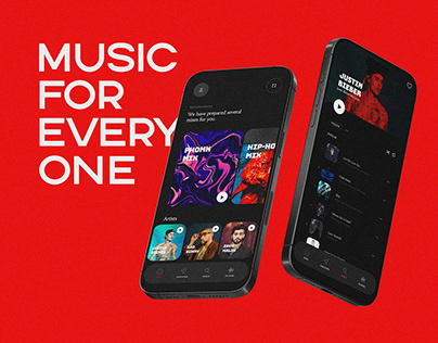 UI Design for mobile music app.
