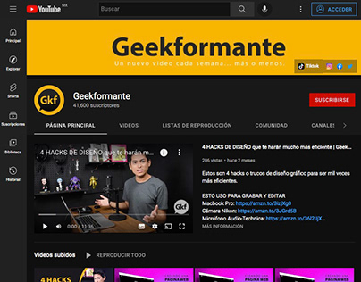 Geekformante en Youtube
