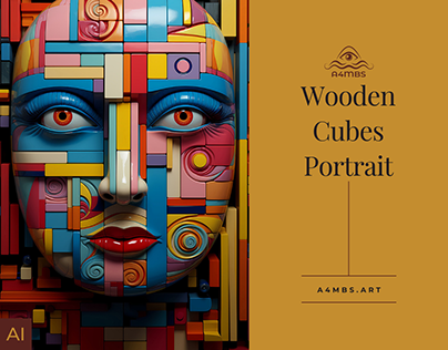 Wooden Cubes Portrait